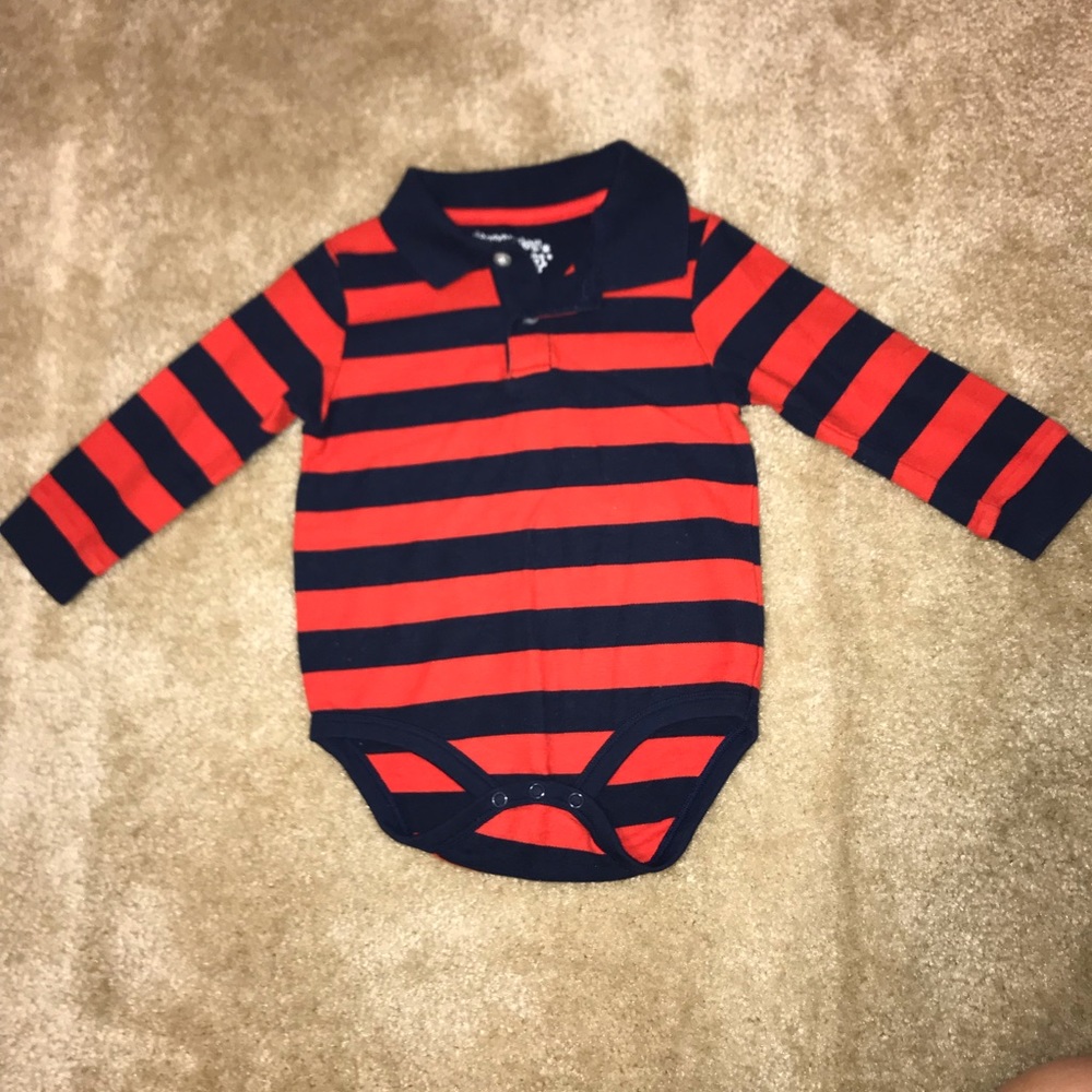 Long sleeve bodysuit with stripes